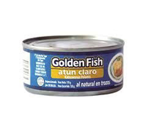 Imagen de ATUN DESMENUZADO AL NATURAL GOLDEN FISH 170 GR (48 UNI)