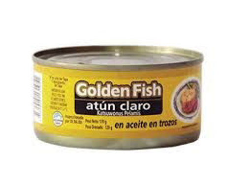 Imagen de ATUN DESMENUZADO AL ACEITE GOLDEN FISH 170GR (48 UNI)