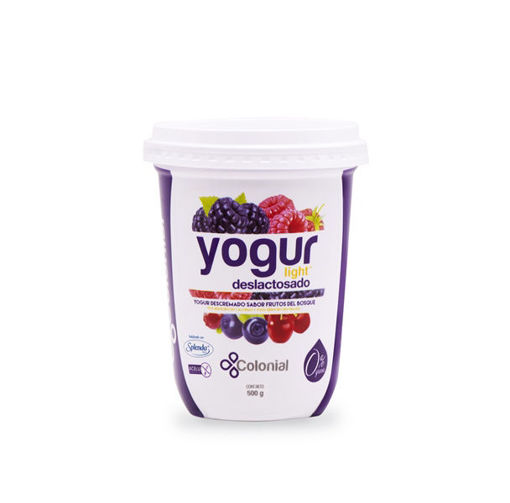 Imagen de YOGUR LIGHT DESLACTOSADO FRUTOS DEL BOSQUE POTE 500 GRS (30 UNI)