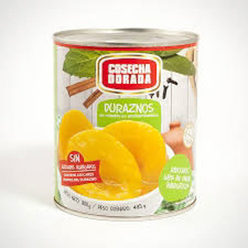 Imagen de DURAZNO EN ALMIBAR COSECHA DORADA 820 GR (12 UNI)