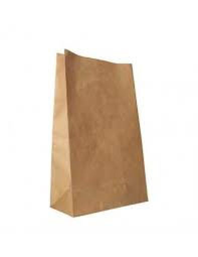 Imagen de BOLSA PAPEL MARRON 90GR 28 X 14.5 X 50 UNIDAD (250 UNI)