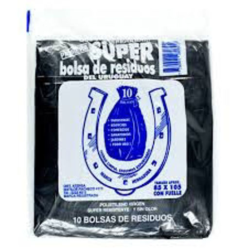 Imagen de BOLSA DE RESIDUOS HERRADURA JARDIN Y EDIF 85X105  X 10 UNIDADES (25 UNI)