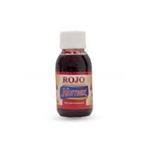 Imagen de COLOR ROJO HORNEX FRASCO 60 ML (12 UNI)