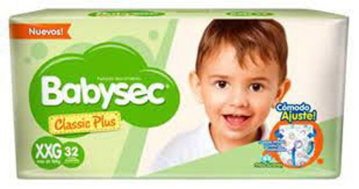 Imagen de PAÑALES BABYSEC CLASIC PLUS XXG X 32 UNIDADES (6 UNI)