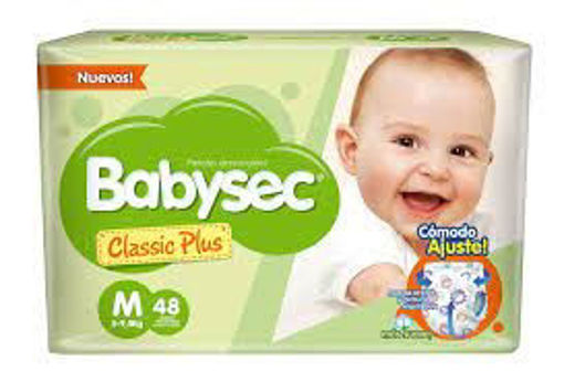 Imagen de PAÑALES BABYSEC CLASIC PLUS M 48 UNIDADES (4 UNI)