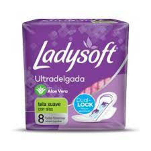 Imagen de TOALLAS FEMENINAS LADYSOFT ULTRADELGADA X 8 UNI (40 UNI)