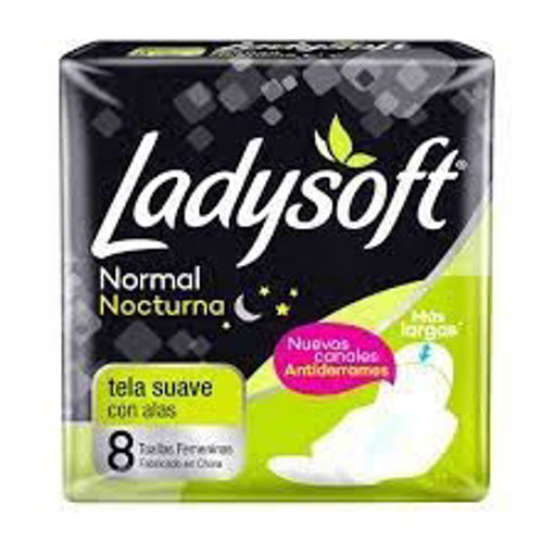 Imagen de TOALLAS FEMENINAS LADYSOFT NOCTURNA X 7 UNI (24 UNI)