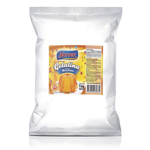 Imagen de GELATINA HORNEX DURAZNO 1 KG (16 UNI)
