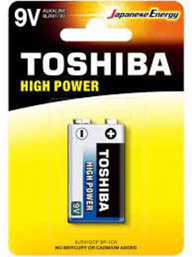 Imagen de PILAS BATERIA ALCALINAS TOSHIBA 9V (12 UNI)
