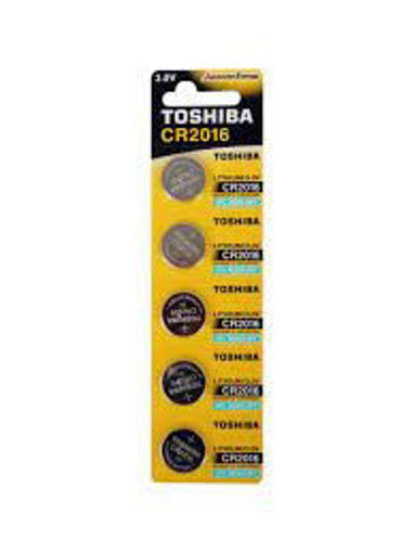 Imagen de PILAS BATERIAS TOSHIBA CR2016 3.0V 5 UNIDADES (20 UNI)