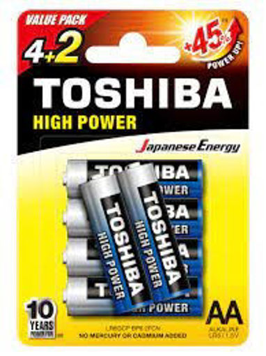 Imagen de PILAS ALCALINAS TOSHIBA AA 4+2 UNIDADES (10 UNI)