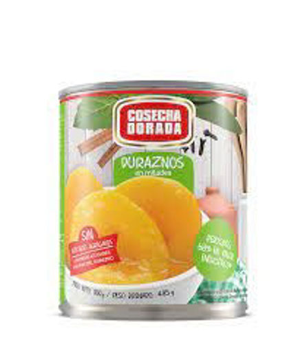 Imagen de DURAZNO EN ALMIBAR SIN AZUCAR COSECHA DORADA 820 GR (12 UNI)