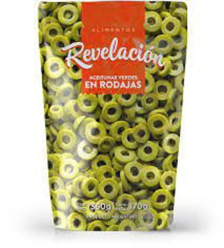 Imagen de ACEITUNAS REVELACION RODAJA 180 GR (12 UNI)