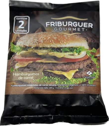 Imagen de HAMBURGESA FRIBURGUER GURMET X 2 UNI 140 GR (30 UNI)