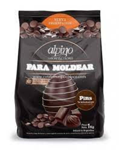Imagen de CHOCOLATE COBERTURA PINS SEMIANARGO ALPINO 1 KG (6 UNI)