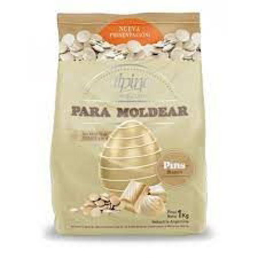 Imagen de CHOCOLATE COBERTURA PINS BLANCO ALPINO 1 KG (6 UNI)