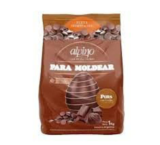 Imagen de CHOCOLATE COBERTURA PINS CON LECHE ALPINO 1 KG (6 UNI)