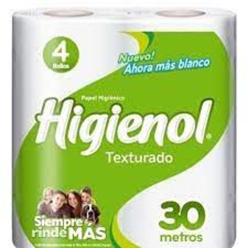 Imagen de PAPEL HIGIENICO HIGIENOL TEXTURADO 30X 4 ROLLOS (12 UNI)