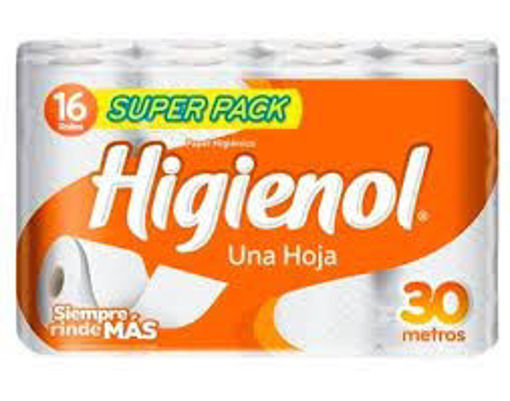 Imagen de PAPEL HIGIENICO HIGIENOL PLUS  30X 16 ROLLOS (4 UNI)