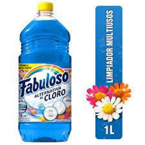 Imagen de LIMPIADOR FABULOSO FRESCA PRIMAVERA ALT CLORO 1 LT (12 UNI)