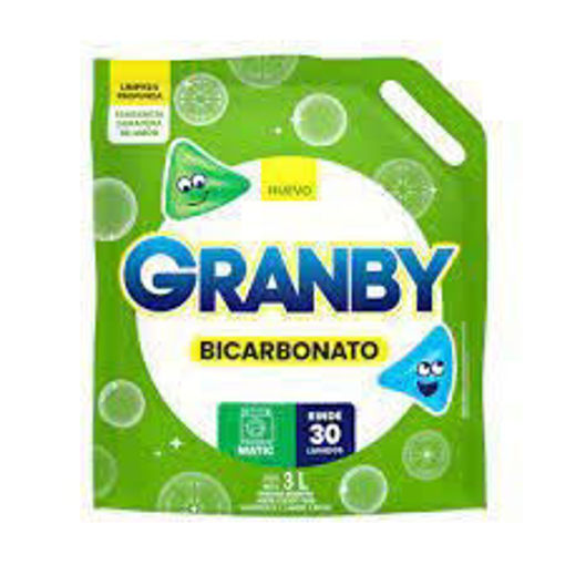Imagen de JABON LIQUIDO GRANBY BICARBONATO 3 LT DOY PACK (4 UNI)