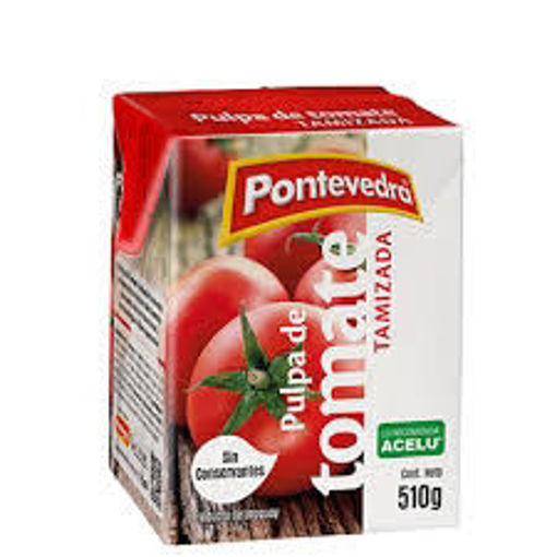 Imagen de PULPA DE TOMATE TAMIZADA PONTEVEDRA 510 GR (12 UNI)